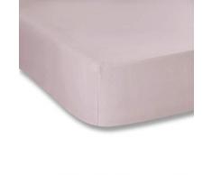Bianca Plain Dyed Percale sotto Letto 160, 100% aldodón, Rose, 160 X 200Â
