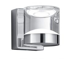 Trio Brian Applique Bagno, 1 Luce LED, Diffusore Metacrilato, Diametro 8.5 cm 4 W, Cromo