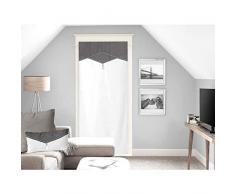 Soleil docre Chambord - Tenda Porta Finestra, in Cotone, 70 x 200 cm, Colore: Grigio
