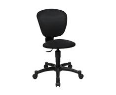 Topstar Sitness Quarter Ball Sedia Girevole per Bambini, Tessuto, Nero, 51 x 41 x 87 cm