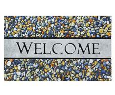 Hamat ZERBINO per Esterno Residence, Motivo Welcome e ciottoli, 45Â x 75Â cm