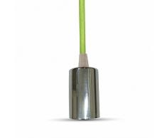 V-TACÂ âÂ , serie Portalampada cromato vt-7338) lampada a sospensione cromo + Cavo, Ã36Â x 60Â mm Verde