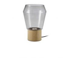 Mathias 3411061 Lampada da Comodino, Legno, 40 W, Marrone, D18 H28,5