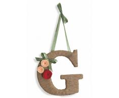 Villa dâEste Home Tivoli Word Appendino Fuoriporta G, Corda, Marrone, 27x5x27 cm