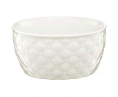 AMBITION 29149 Ciotola Glamour 13,5 Insalatiera, in Vetro temprato, Lavabile in lavastoviglie, Moderno Trapuntato, Porcellana