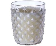 Better & Best Candela in Bicchiere di Vetro Rustico, Decorato con Punte, Dimensioni 8 x 8 x 9 cm, Taglia Unica