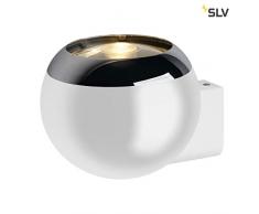 SLV Light Eye Ball 150 - Lampada da parete in acciaio, colore: Bianco/Cromo