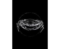 Komar - Stampa Artistica da Parete in 3 Misure, per Soggiorno, Camera da Letto, Colore: Nero, Nero, Bianco, P080D-50x70