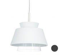 Relaxdays Lampadario, Lampada a Sospensione Design Moderno, per Sala da Pranzo, Studio & co, E27 40 W, Bianco