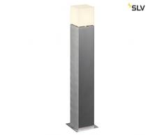 SLV Square Pole 90 - Lampada a stelo a LED, per esterni, IP44, in acciaio INOX 316, 3000 K, 12 W, colore: Argento