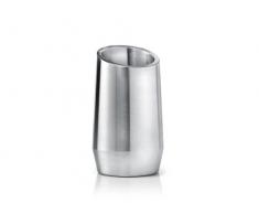 Leopold Vienna Doppia Parete Secchiello per Vino, in Acciaio Inox, Argento, 13.9Â x 13.9Â x 25Â cm