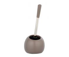 Wenko - Spazzola WC Polaris, in Ceramica, 15 x 34,5 x 14,5 cm, Ceramica, Beige Opaco, 17 x 34,5 x 14,5 cm