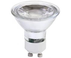 Müller-Licht 400149 a +, LED riflettore sostituisce 45 W, vetro, retrò 5 Watts, GU10, argento, 5,3 x 5.1 x 5.1 cm