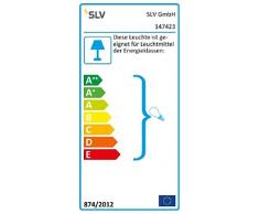 SLV, Lampada da parete o soffitto a 3 faretti, in alluminio spazzolato, GU10