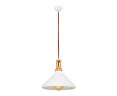 Homemania Lampada A Sospensione Elegant Colore Bianco in Metallo-Per Salotto, Soggiorno, Cucina, Camera, Ufficio, Taglia unica