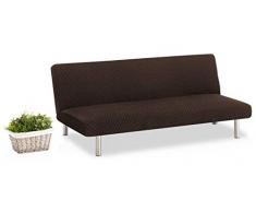 Copridivano Click-Clack Elastico Olivia - Colore Marrone - Dimensione Standard (da 170 a 205cm)