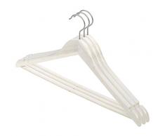 Domopak Living Appendiabiti in Legno, Bianco, 45 cm, 3 unità
