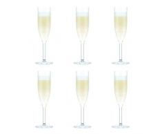 Bodum 11927-10SA OKTETT 6 Flute da champagne in plastica resistente, 0,12 litri
