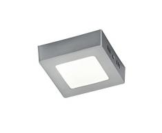 Trio Leuchten Trio 657110607 Zeus Plafoniera LED, Nichel Satinato, 12x12 cm, Nickel
