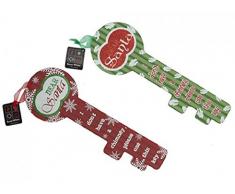 PMS 2ASSTD - Chiave Babbo Natale con Finitura Glitterata