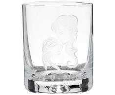 Crystaljulia 05925 - Bicchiere da whisky con incisione gemella Zodiak, 250 ml