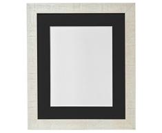 PER POSTA CORNICI 40 x 50 cm di profondità photo frame venosa e nero in fibra di vetro per le foto 15 x 25,4 cm, bianco sporco