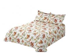 Viantala Trevi 100Â Set Copripiumino, Letto 150, Cotone, Caldaia e Bianco.