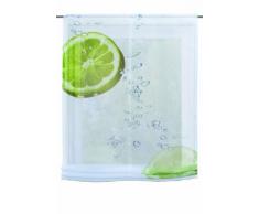 Home fashion 82262-768 Hamilton - Tenda a Pacchetto in Voile con Stampa Digitale + Accessori, 140 x 80 cm, Colore: Verde