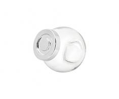 Home Romy Porta Spezie, 180 ml, Trasparente/Argento, 28x26x28 cm