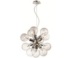 Ideal Lux Dea SP12 Lampada a Sospensione E27, Cromo