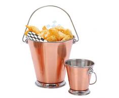 Garcia de Pou 12Â unitÃ Mini Secchiello per Il Ghiaccio 9Â x 9Â cm, in Acciaio Inox, Rame, 30Â x 30Â x 30Â cm