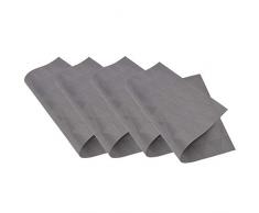 Venilia Set Grey Tessuto Triangle Grigio, Tavola, Vinile, Tovaglietta per Sala da Pranzo, 4 Pezzi, 30 x 450 cm, 59005, 30 x 45 cm