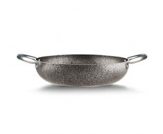 Silex Italia SIL 2838 Granit, Tegame Jumbo Professionale Antiaderente in Alluminio, Manico Inox, Diametro 32 cm, Grigio Granito