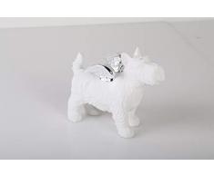 Evviva Bianco salvadanaio Cane in Resina, Unica
