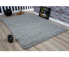 Vimoda Moderno Tappeto Shaggy Pelo Lungo Pelo Alto, Tappeto Runner, Soft Touch, Uni Grigio; Dimensioni: 80Â x 150Â cm
