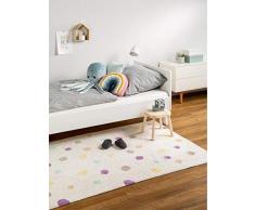 benuta - Tappeto per Bambini Bambini Dots, Cotone, Beige, 150x225 cm