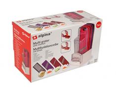 Alpina Grattugia Multifunzione con Raccoglitore, Metallo, Multi Farbe, 13.7 x 10 x 22.5 cm