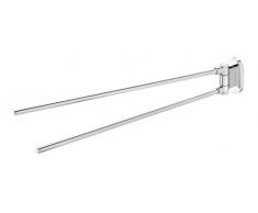 Tiger Lucca Portasciugamani a 2 Bracci, Acciaio Inox, Cromato, 45,1 x 4 x 7 cm