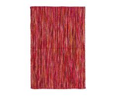 Jute & Co. Zanzibar Tappeto, Passatoia in Cotone di Alta Qualità Tessuto a Mano, Rosso