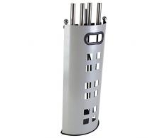 Velleman BB50112 - Set di Attrezzi per Camino, 58 x 22 x 14 cm, 5 Pezzi, Colore: Argento