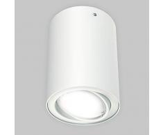 Briloner Leuchten Plafoniera LED GU10, con riflettore orientabile, 400 Lumen, 3000 Kelvin, Bianco, Ã 8 cm, 5 W