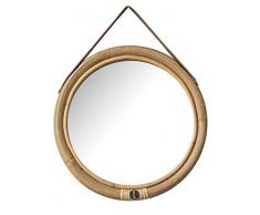 Deco&Co - Specchio in Rattan, Taglia Unica