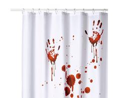 Sanilo Tende da doccia, 100% poliestere, Poliestere, Mani insanguinate, 180 x 180 cm