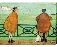 L Arte Gruppo Sam Toft i Hope I m Always with You Stampa su Tela, Cotone, Multicolore, 1.8 x 30 x 40 cm