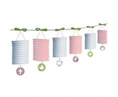 amscan International - Ghirlanda di Lanterne di Carta, Colore: Rosa