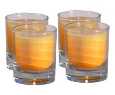 Palm Light 4041678002220Â Nuance Candela Set di 4, Arancione