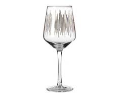 Premier Housewares Deco, Set di 4Â Bicchieri di Vino, Oro, 9Â x 9Â x 22Â cm