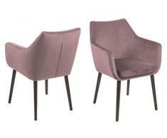 AC Design Furniture - Sedia a braccioli, Colore: rosé/Marrone Scuro