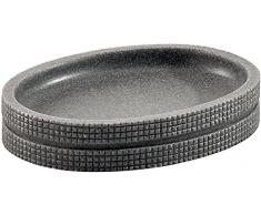 Gedy Petra Portasapone, resina, grigio, 10Â x 13,7Â x 2,4