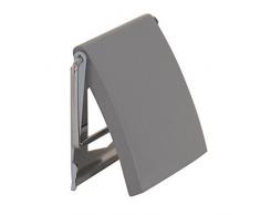 MSV 140403 Porta Rotolo di Carta igienica MDF/Acciaio Grigio 13 x 15 x 1,5 cm